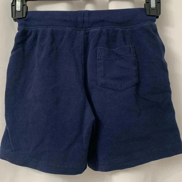 Boys Polo Ralph Lauren French Terry Drawstring Shorts Navy Blue Size 5 EUC - Picture 6 of 10